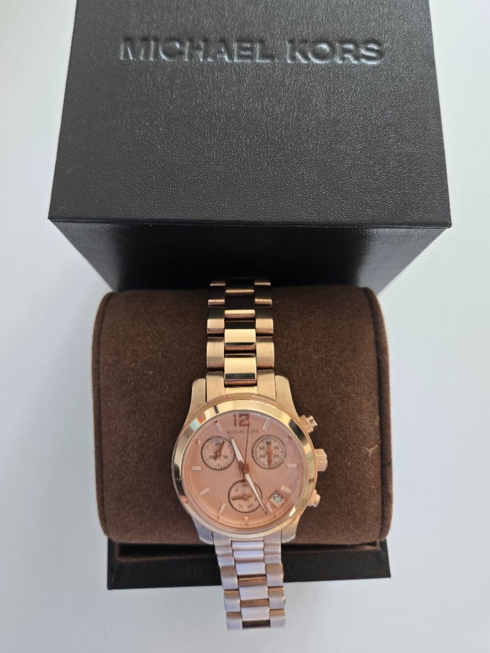 Genuine Michael Kors Women's Chronograph Rose Gold Tone Quartz Analog Watch